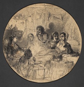 Scene fra Bohemian Life, 1855-57 af James Abbott McNeill Whistler