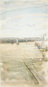 Scene på Mersey. af James Abbott McNeill Whistler