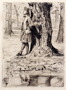 Seymour står under et træ af James Abbott McNeill Whistler