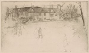 Speke Hall, 1875. af James Abbott McNeill Whistler