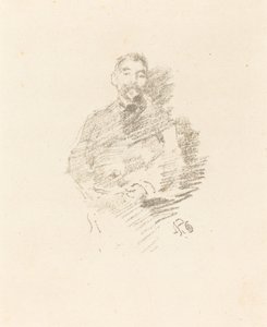 Stephane Mallarmé, 1892. af James Abbott McNeill Whistler