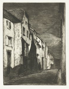 Straat i Saverne Gade ved Saverne Tolv raderinger fra naturen (serietitel) af James Abbott McNeill Whistler