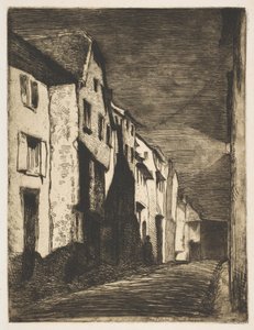 Gade ved Saverne, 1858. af James Abbott McNeill Whistler
