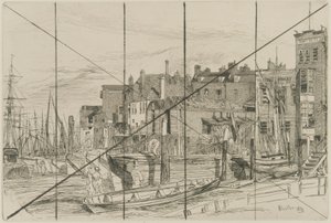 Thames Police, 1859. af James Abbott McNeill Whistler