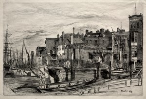 Thames Police, 1859. af James Abbott McNeill Whistler