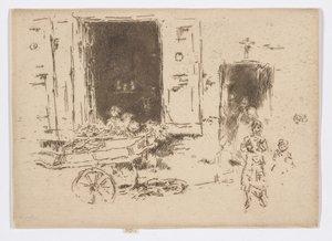 The Barrow - Quartier des Marolles, Bruxelles af James Abbott McNeill Whistler