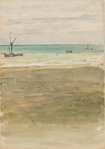 De badende, 1882-1883. af James Abbott McNeill Whistler