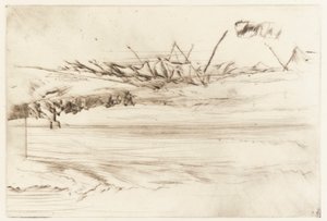 The Beach, Hastings, 1873. af James Abbott McNeill Whistler