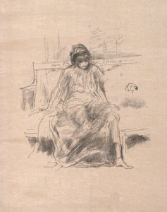 Den draperede figur siddende, 1893. af James Abbott McNeill Whistler