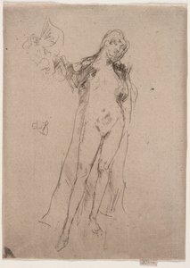 Fan model nr. 3. af James Abbott McNeill Whistler