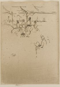 Landingsstadiet, køer, 1887. af James Abbott McNeill Whistler