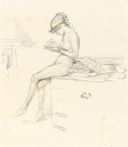 Den lille nøgenmodel, Reading, 18891890. af James Abbott McNeill Whistler