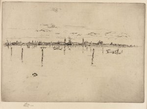 Det lille Venedig, 1879-1880. af James Abbott McNeill Whistler