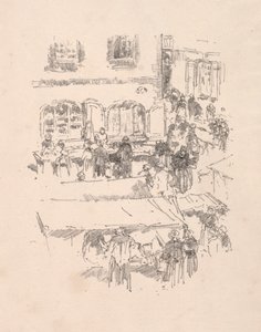 Markedspladsen, Vitre, 1893. af James Abbott McNeill Whistler
