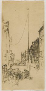 The Mast, 1880 (radering på papir) af James Abbott McNeill Whistler