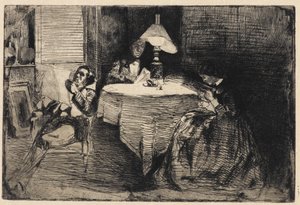Musikrummet, 1858. af James Abbott McNeill Whistler