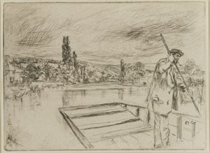 The Punt, 1861 (radering på papir) af James Abbott McNeill Whistler