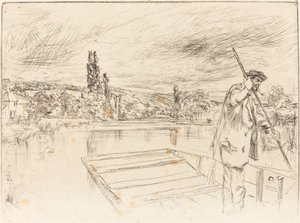 The Punt, 1861. af James Abbott McNeill Whistler