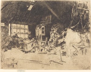 Smedjen, ca. 1880. af James Abbott McNeill Whistler