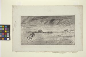 Stormen (tørpunkt) af James Abbott McNeill Whistler