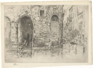 De to døråbninger. Første Venedig-serie, planche 2 (af 12) af James Abbott McNeill Whistler