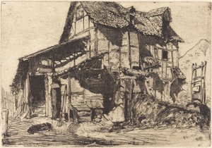 Den usikre bolig, 1858. af James Abbott McNeill Whistler