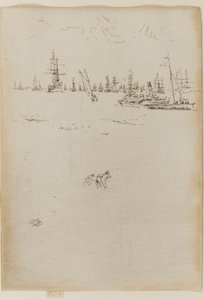 Besøgsbåden, 1887. af James Abbott McNeill Whistler