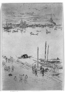 Opretstående Venedig, 1879-80 af James Abbott McNeill Whistler