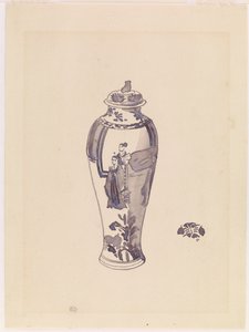 Vase med let svulmende krop, 1876-1878. af James Abbott McNeill Whistler
