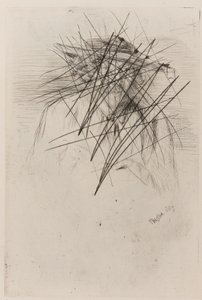 Whistler med en hat, 1859. af James Abbott McNeill Whistler
