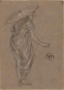 Kvinde med parasol, 1870-1873. af James Abbott McNeill Whistler