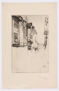 Wych Street, London af James Abbott McNeill Whistler