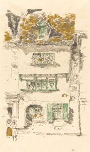 Det gule hus, Lannion, 1893. af James Abbott McNeill Whistler
