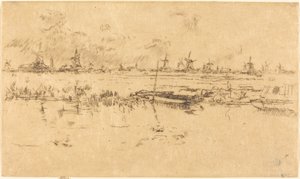 Zaandam, 1889. af James Abbott McNeill Whistler