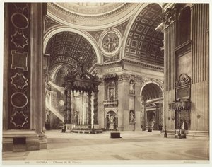 Peterskirken, Rom, Rom, San Pietro-kirken, ca. 1870.