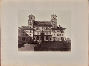 Villa Medici; facaden ud mod haven, nu Académie de France af James Anderson