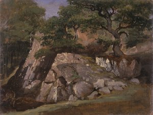 Udsigt over klippedalen ved Mittlach (Alsace) af James Arthur OConnor