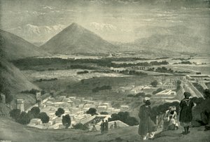 Bala Hissar og byen Kabul fra den øvre del af citadellet, c1842, 1901.