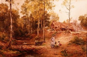 Efterår i en Gloucestershire Wood