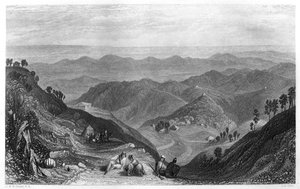 Mussoorie og Dhoon-dalen, Indien, c1860. af James B. Allen