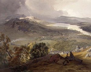Lake Windermere, detalje af Lakeside Railway, fra 
