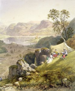 Thirlmere og Wythburn, detalje fra en skitsefest, fra 