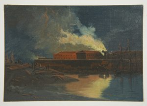 Bristol Riots: Burning of the New Gaol af James Baker Pyne