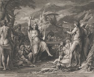 Orpheus instructing..in Theology (Designs for the Walls of the Great Room of Society for the Encouragement of the Arts) af James Barry