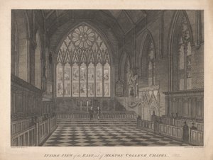 Indvendig udsigt over East End af Merton College Chapel af James Basire