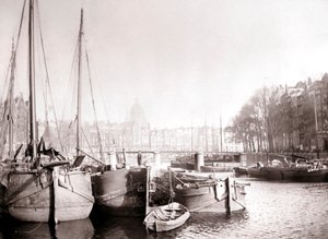Kanalbåde, Rotterdam, 1898. af James Batkin