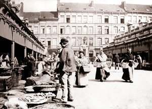 Markedsboder, Antwerpen, 1898. af James Batkin