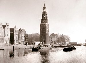 Montelbaanstoren, Amsterdam, 1898. af James Batkin