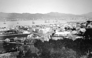 Lambton Harbor og Queens Wharf, Wellington, New Zealand, 1870 af James Bragge