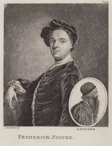 Christian Friedrich Zincke, tysk miniaturist (radering)